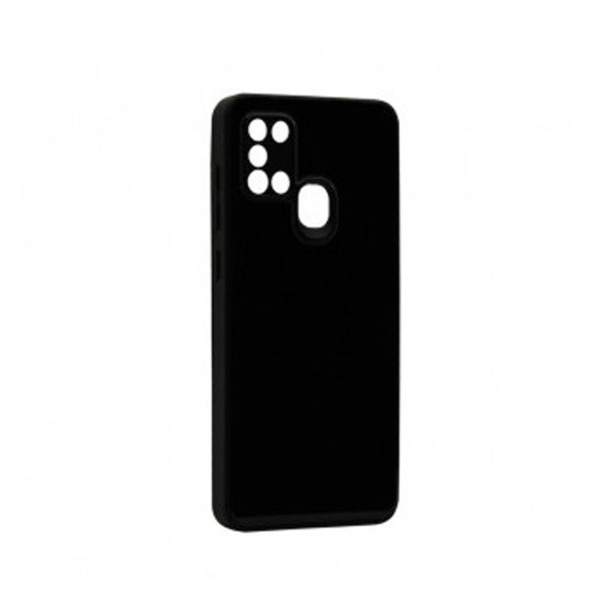 Capa de Silicone Macio com Moldura de Câmera para Samsung Galaxy A21s Preto